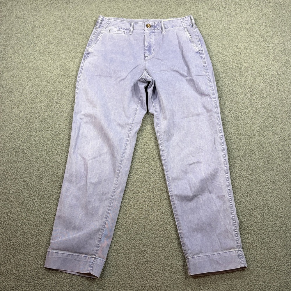Gap Khakis Pants Womens 2 Blue Larkspur High Rise Straight 542685-11 Chino
